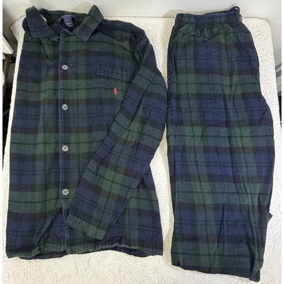 Polo Ralph Lauren Other - Polo Ralph Lauren Flannel Tartan Plaid Pajama‎ Set Mens XL Green Top Bottom